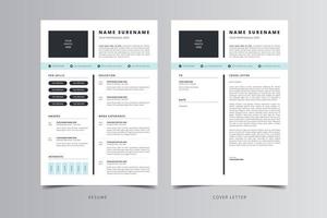 curriculum vitae modello, professionale moderno curriculum vitae modello, CV modello vettore