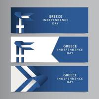 felice illustrazione di progettazione del modello di vettore di celebrazione del giorno dell'indipendenza della grecia
