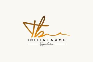 iniziale tb firma logo modello vettore. mano disegnato calligrafia lettering vettore illustrazione.