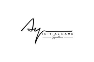 iniziale Ay firma logo modello vettore. mano disegnato calligrafia lettering vettore illustrazione.