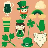 st Patrick giorno design elementi vettore