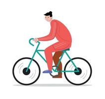 personaggio persone equitazione bicicletta vettore illustrazione