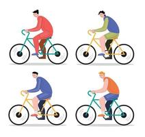 personaggio persone equitazione bicicletta vettore illustrazione