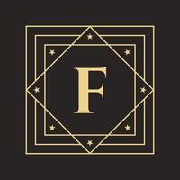 creativo lettera f logo con elegante e elegante lusso concetto. iniziale lussuoso logo modello vettore