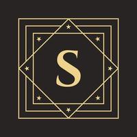 creativo lettera S logo con elegante e elegante lusso concetto. iniziale lussuoso logo modello vettore