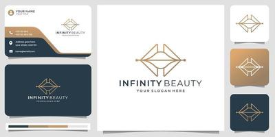 minimalismo infinito bellezza logo modello. creativo logo per cosmetici, pelle cura, moda. vettore