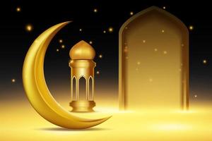 eid mubarak saluto carta sfondo con islamico ornamento vettore illustrazione