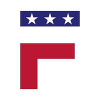 iniziale lettera f americano logo per attività commerciale, aziendale e azienda identità. Stati Uniti d'America americano logo vettore