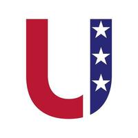 iniziale lettera u americano logo per attività commerciale, aziendale e azienda identità. Stati Uniti d'America americano logo vettore
