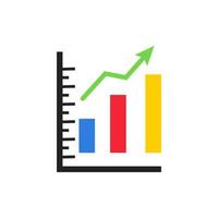 vettore icona crescere grafico