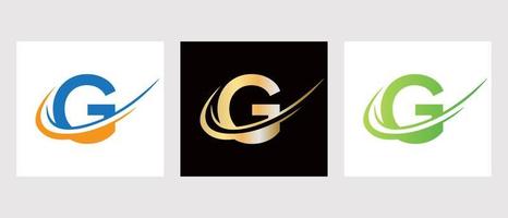 iniziale lettera g logo design modello. monogramma logotipo simbolo vettore