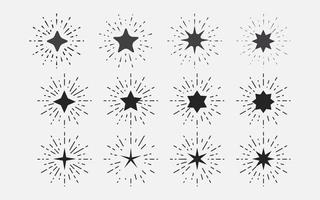 impostato di vario stella scoppiare collezione vettore