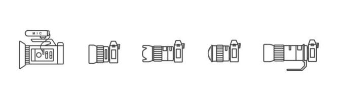 set di icone della fotocamera