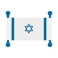bandiera israele patriottica icona isolato vettore