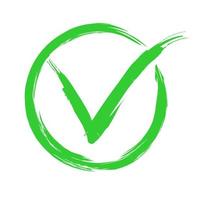 verde dai un'occhiata marchio icona simbolo logo nel un' cerchio. zecca simbolo verde vettore