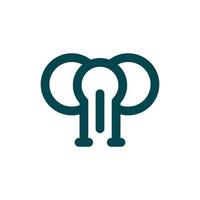 semplice logo di elefante vettore