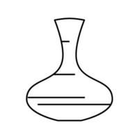 decanter per l'illustrazione vettoriale dell'icona della linea dell'acqua