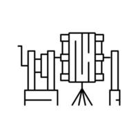 illustrazione vettoriale dell'icona della linea di seta del nastro