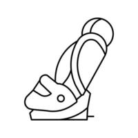 illustrazione vettoriale dell'icona della linea del bambino del seggiolino auto