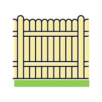 illustrazione vettoriale dell'icona del colore del recinto di legno