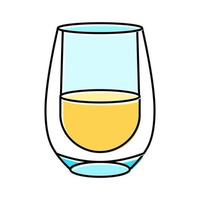 Champagne vino bicchiere colore icona vettore illustrazione