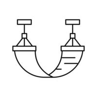 accessorio estivo per amaca per l'illustrazione vettoriale dell'icona della linea di riposo