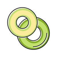 squillare fetta avocado tagliare colore icona vettore illustrazione