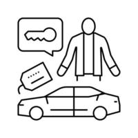 illustrazione vettoriale dell'icona della linea specialistica per i dettagli dell'auto