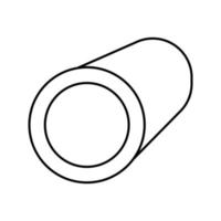 illustrazione vettoriale dell'icona della linea del profilo metallico del tubo