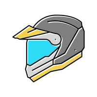 illustrazione vettoriale dell'icona del colore della motocicletta del casco