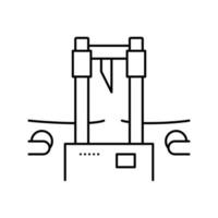 illustrazione vettoriale dell'icona della linea di attrezzature per il taglio industriale
