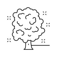 albero cura Servizi linea icona vettore illustrazione