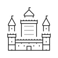 illustrazione vettoriale dell'icona della linea delle fiabe del regno