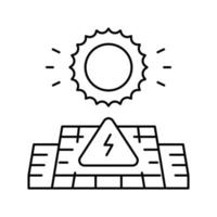 illustrazione vettoriale dell'icona della linea di energia solare