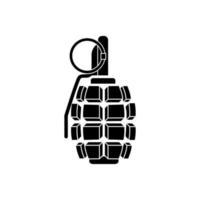 granata icona vettore. esplosione illustrazione cartello. arma simbolo. esercito logo. vettore