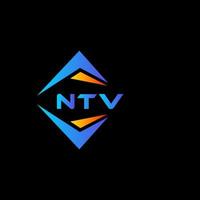 ntv astratto tecnologia logo design su nero sfondo. ntv creativo iniziali lettera logo concetto. vettore