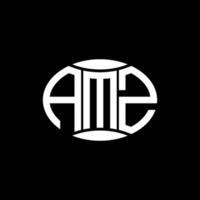 amz astratto monogramma cerchio logo design su nero sfondo. amz unico creativo iniziali lettera logo. vettore