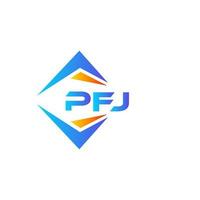 pfj astratto tecnologia logo design su bianca sfondo. pfj creativo iniziali lettera logo concetto. vettore