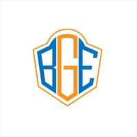 bg astratto monogramma scudo logo design su bianca sfondo. bg creativo iniziali lettera logo. vettore