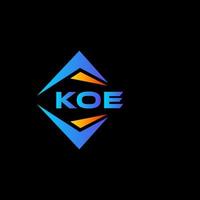 Koe astratto tecnologia logo design su nero sfondo. Koe creativo iniziali lettera logo concetto. vettore