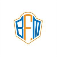 bfm astratto monogramma scudo logo design su bianca sfondo. bfm creativo iniziali lettera logo. vettore