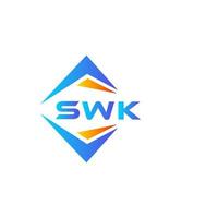 swk astratto tecnologia logo design su bianca sfondo. swk creativo iniziali lettera logo concetto. vettore