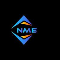 nme astratto tecnologia logo design su nero sfondo. nme creativo iniziali lettera logo concetto. vettore