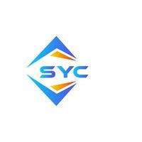 syc astratto tecnologia logo design su bianca sfondo. syc creativo iniziali lettera logo concetto. vettore