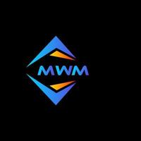 mwm astratto tecnologia logo design su nero sfondo. mwm creativo iniziali lettera logo concetto. vettore
