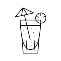 illustrazione vettoriale dell'icona della linea di bevande esotiche da cocktail