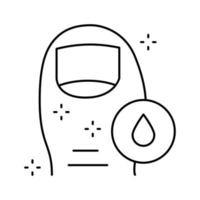 unghia sana e pulita, illustrazione vettoriale dell'icona della linea igienica