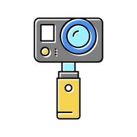 illustrazione vettoriale dell'icona del colore della videocamera subacquea