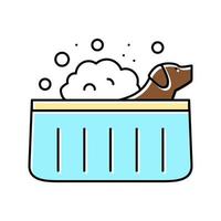 illustrazione vettoriale dell'icona del colore del cane di lavaggio