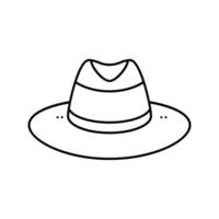 Panama cappello berretto linea icona vettore illustrazione